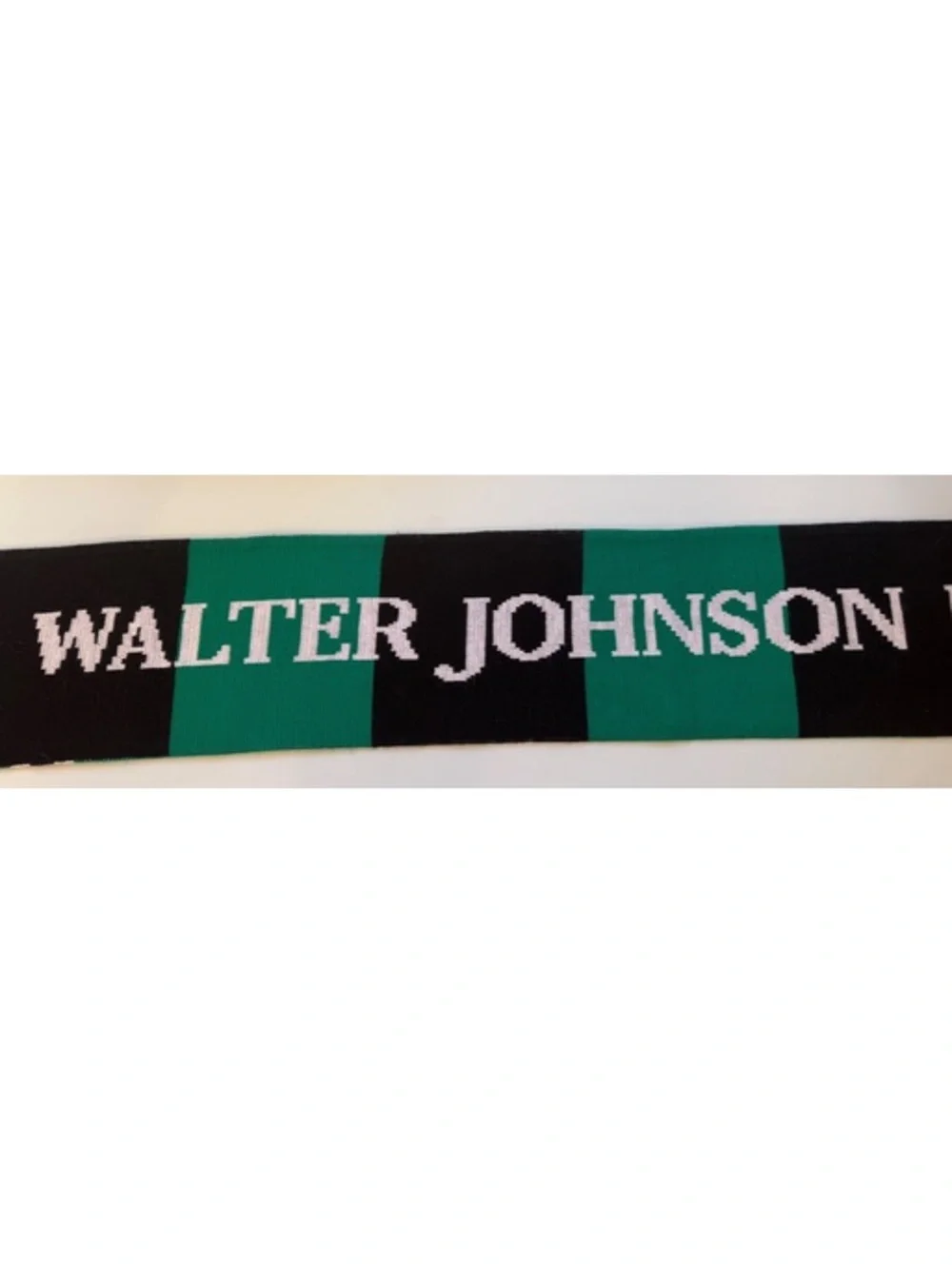 Walter Johnson Icecats Hockey Knit Scarf Green Black White